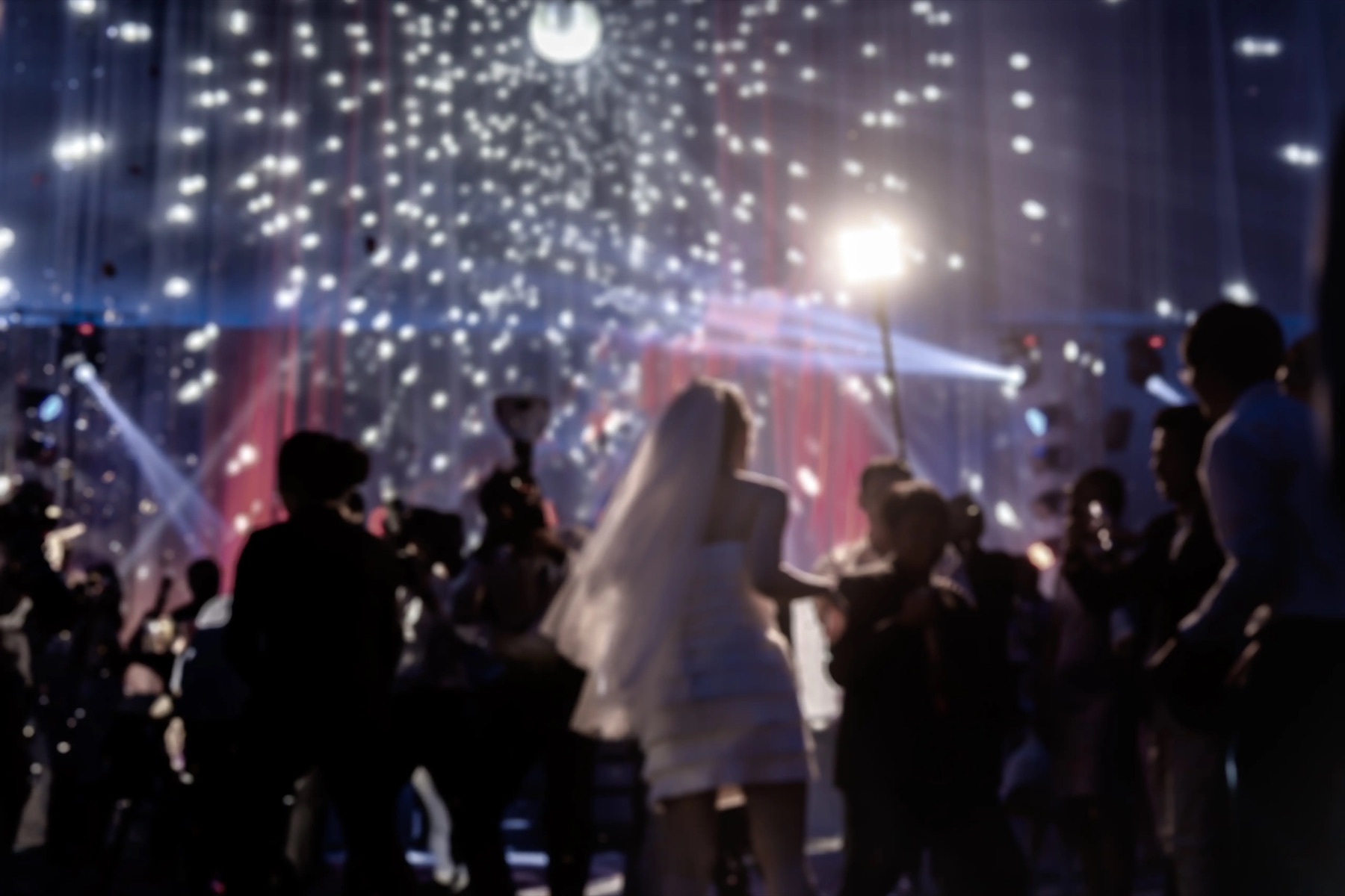 Wedding celebration dance floor in Los Cabos